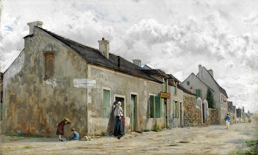 Telemaco Signorini Painting - Country Road South of Paris by Telemaco Signorini