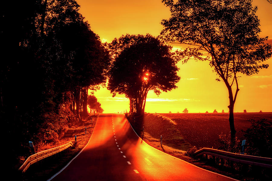 Country Road Sunset Photograph by Mountain Dreams