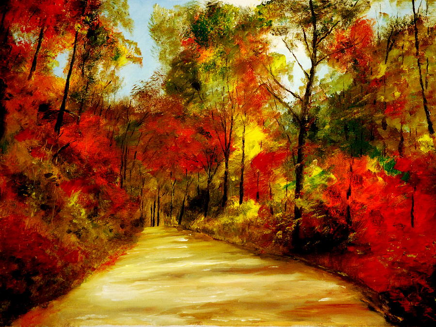 Country Roads Painting by Phil Burton