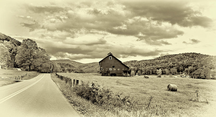 Country Road...West Virginia - Sepia Photograph by Steve Harrington