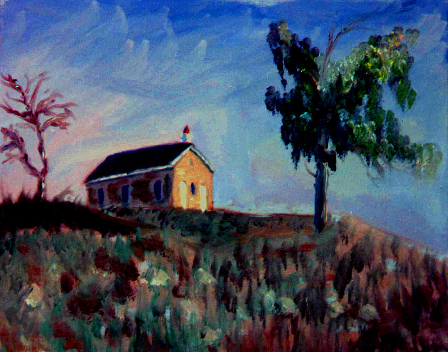 School House Painting - Country School House by Stan Hamilton