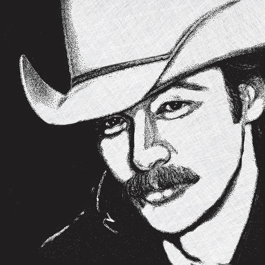 Country Singer Alan Jackson Digital Art By Alexey Bazhan