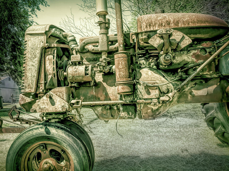 Country Time Memories Antique Tractor Photograph by Ann Powell