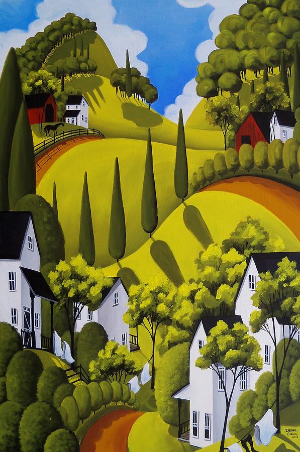 Country Wash - countryside landscape Painting by Debbie Criswell