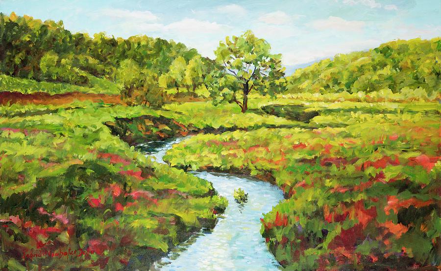 Countryside Landscape Painting by Ingrid Dohm