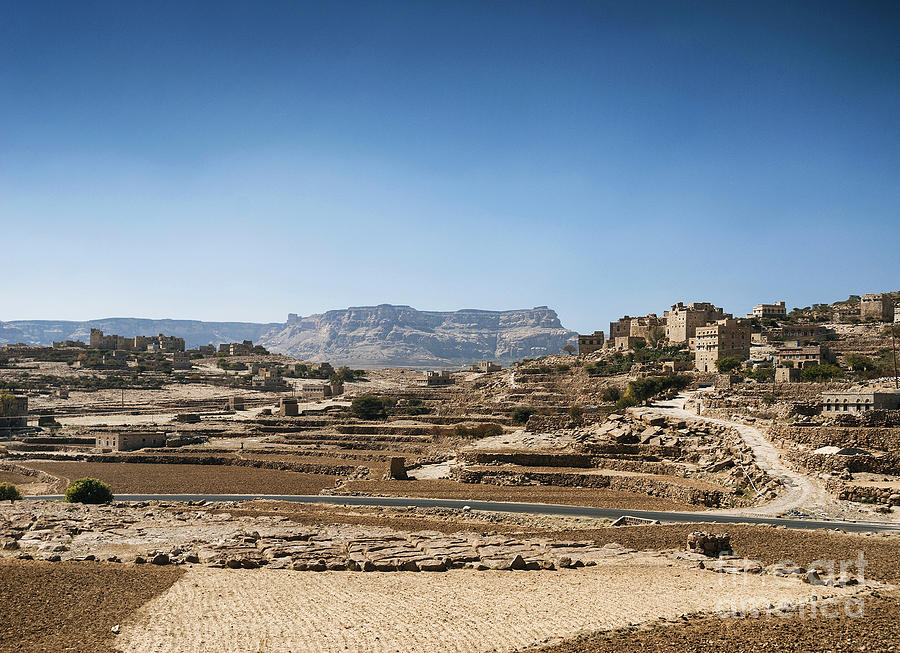 Countryside Landscape North Of Sanaa In Rural Yemen Photograph