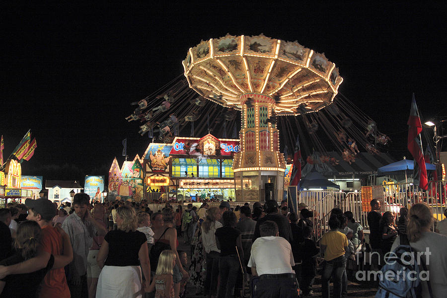 County Fair at Night Photograph by William Kuta