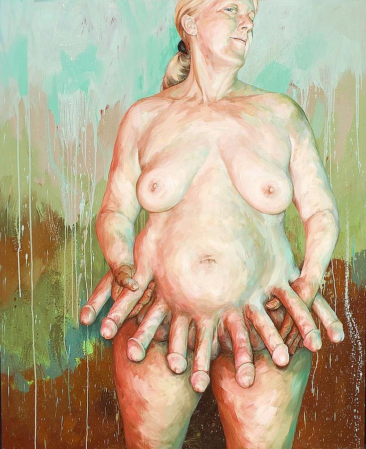 Nude Painting - Coup by Joyce Polance Nude Painting - Coup by Joyce Polance