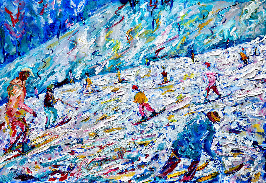 Coupe Du Monde Val DIsere Painting by Pete Caswell
