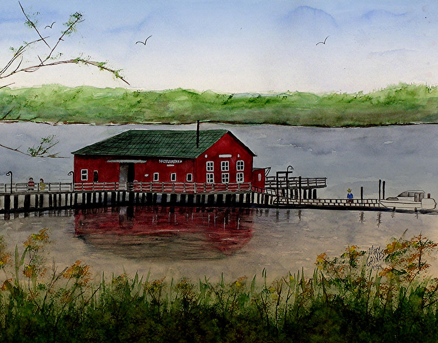 Coupeville Warf  Painting by Mary Gaines