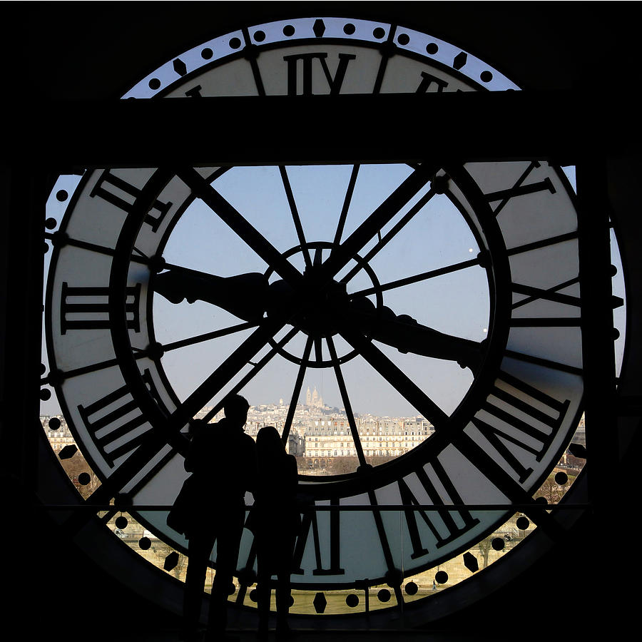 Couple and Clock DOrsay Museum Paris Photograph by Lawrence S Richardson Jr