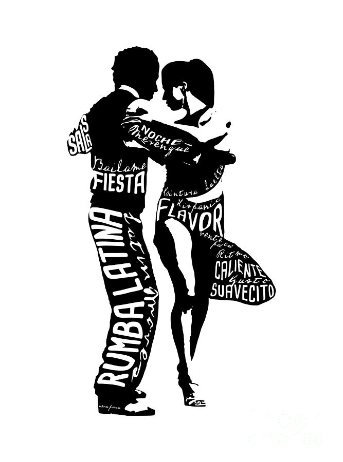 Couple Dancing Latin Music Digital Art by Patricia Awapara