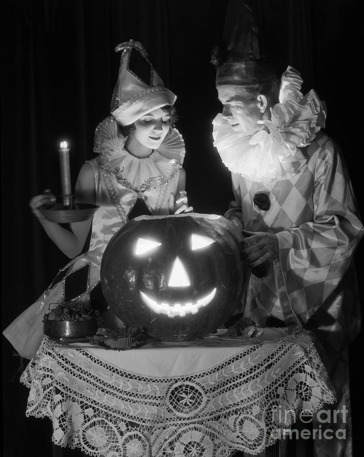 Couple In Halloween Costumes & Photograph by H. Armstrong Roberts/ClassicStock