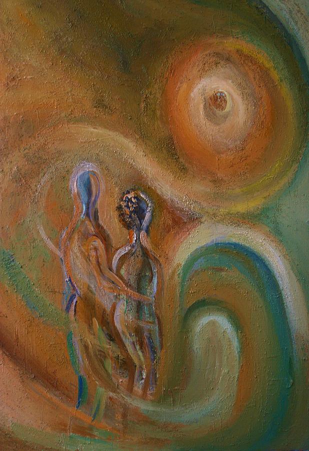 Couple in Whirlwind Painting by Ida Mitchell