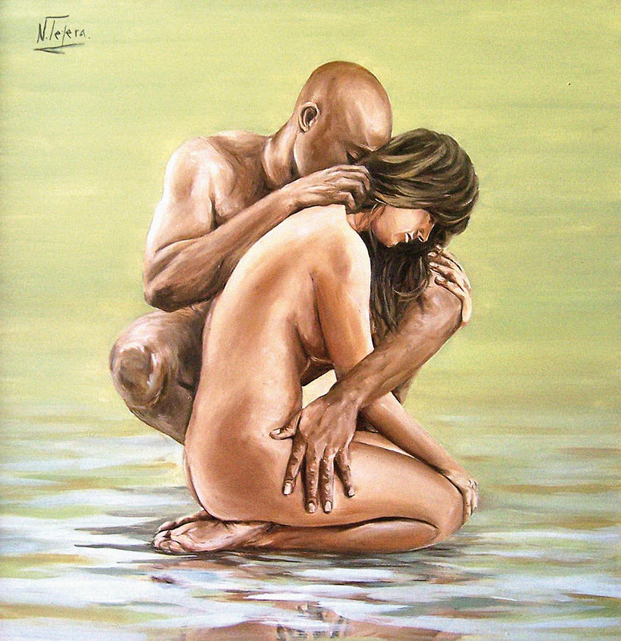 Nude Painting - Couple by Natalia Tejera