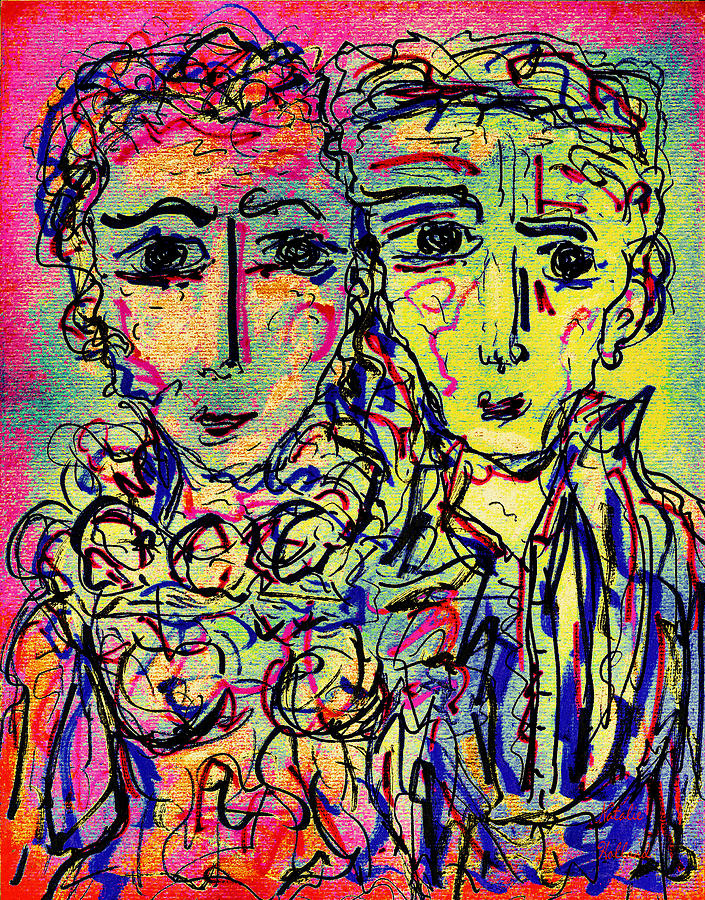 Couple Mixed Media by Natalie Holland