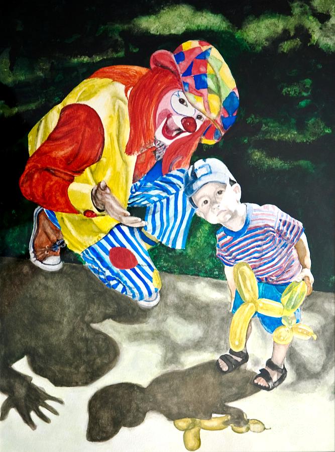 Couple of Clowns Painting by Lance Gebhardt
