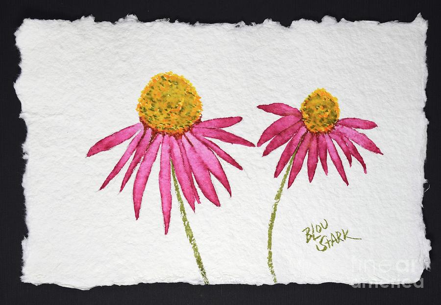 Couple of Coneflowers  Painting by Barrie Stark
