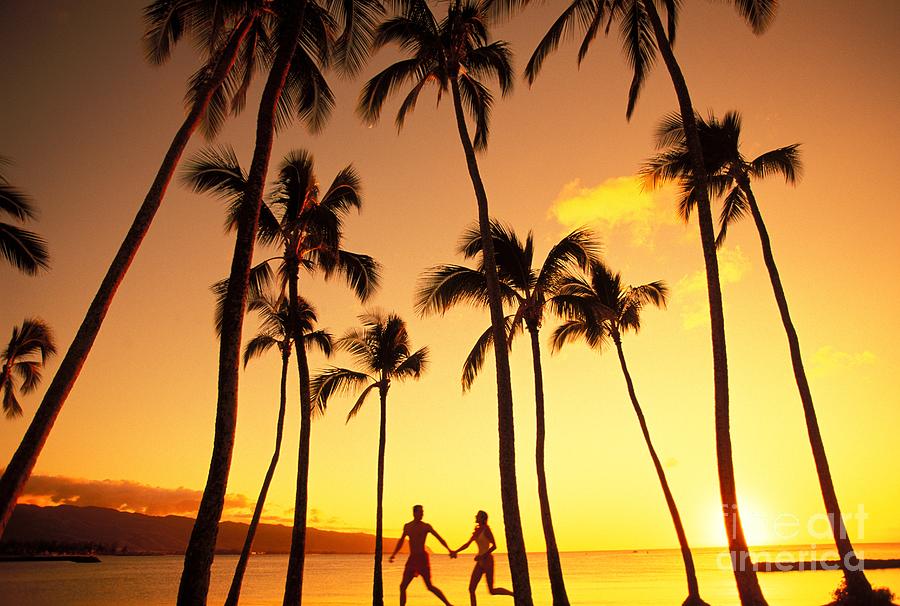 Couple Silhouette - Tropical Photograph by Dana Edmunds - Printscapes