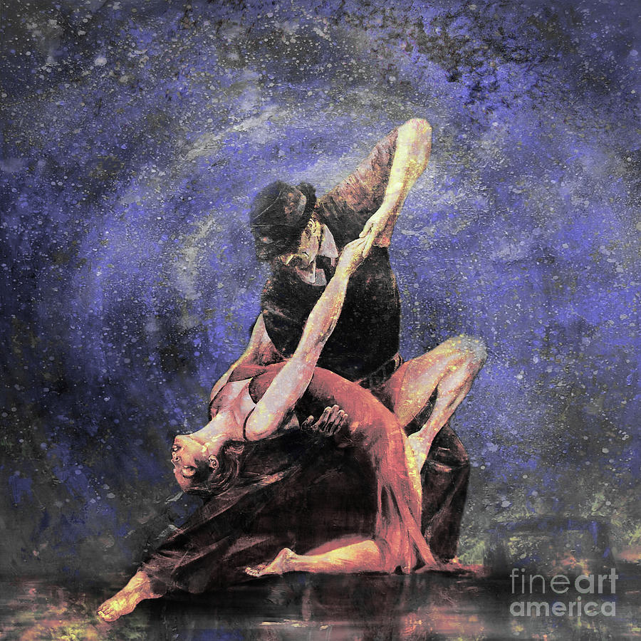 Couple Tango Dance gh6 Painting by Gull G