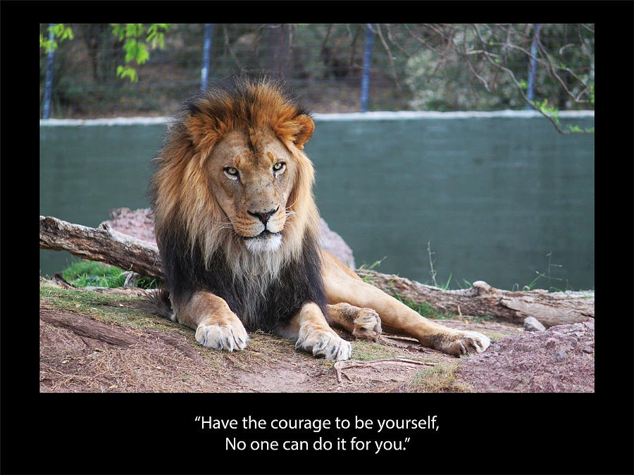 Inspirational Mixed Media - Courage by Blake Wesley