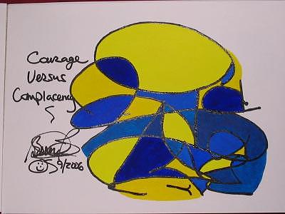 Abstract Painting - Courage Versus Complacency by Brenda Basham Dothage Abstract Painting - Courage Versus Complacency by Brenda Basham Dothage