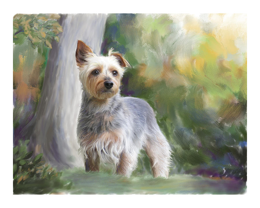 Dog Painting - Courageous Curiosity by Connie Moses Dog Painting - Courageous Curiosity by Connie Moses