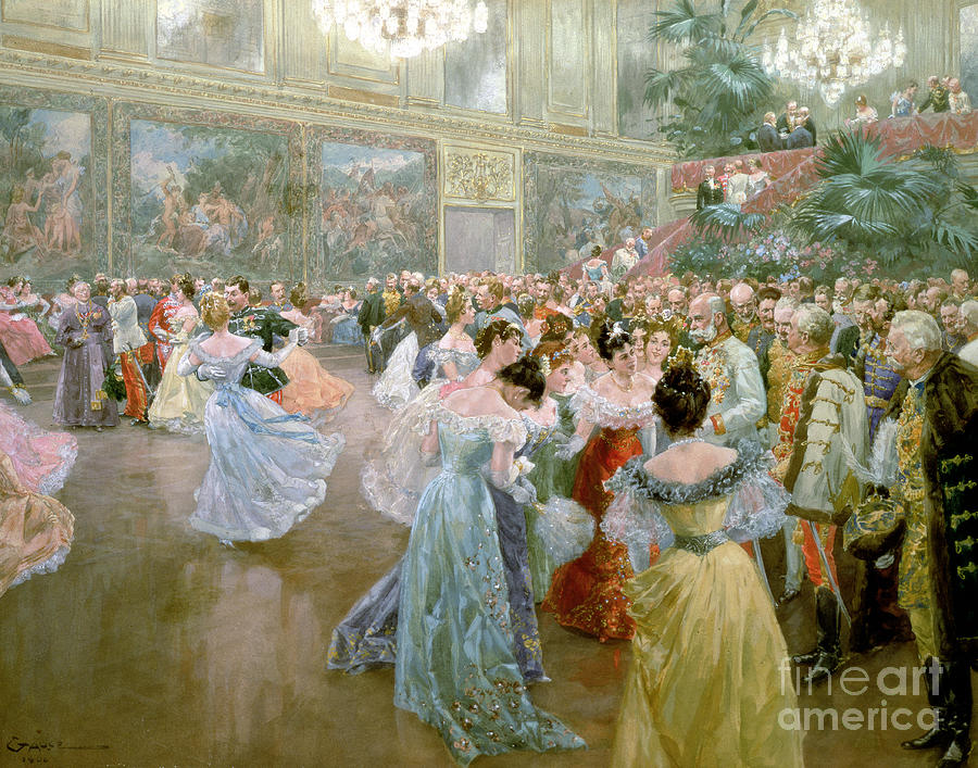 1900 Painting - Court Ball at the Hofburg by Wilhelm Gause