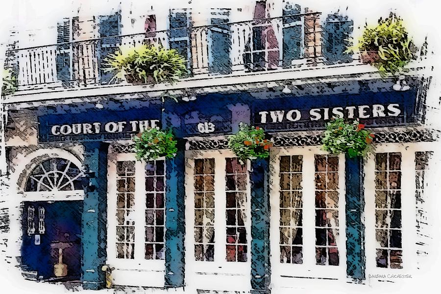Court Of The Two Sisters Painting by Barbara Chichester