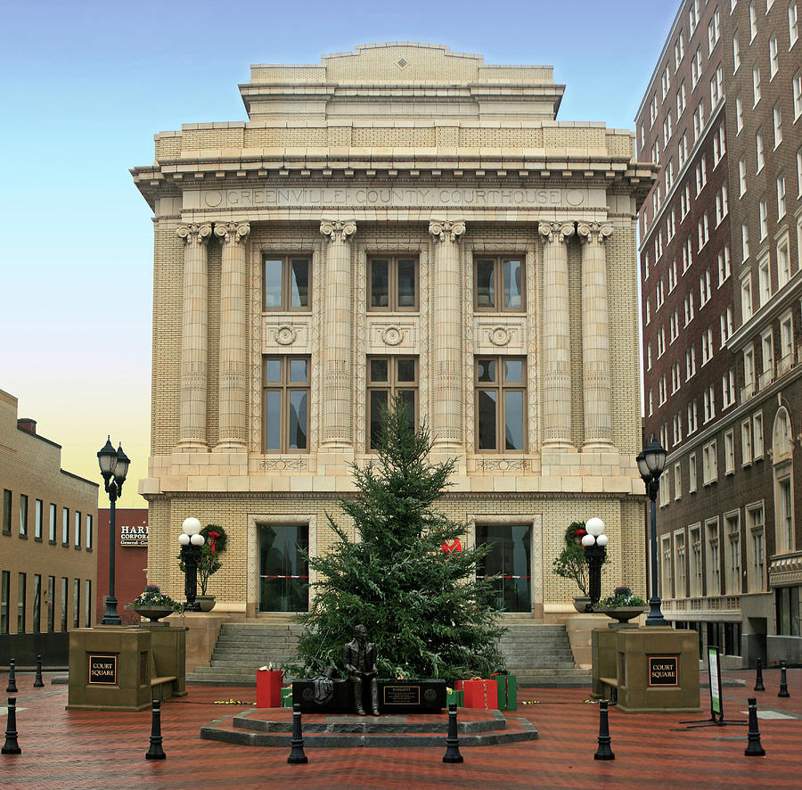 Christmas Photograph - Courthouse at Christmas by Greg Joens