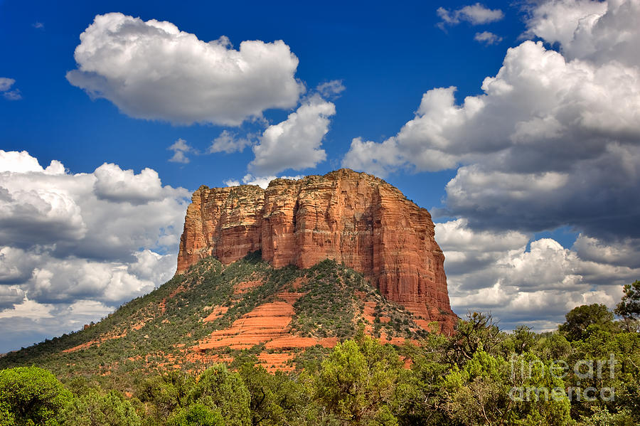 Landscape Photograph - Courthouse Butte by Louise Heusinkveld