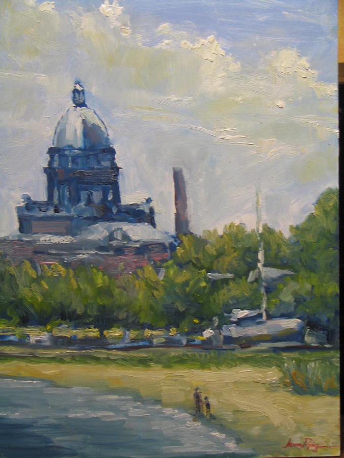 Courthouse From The Shore Painting by Jason Prigge - Fine Art America