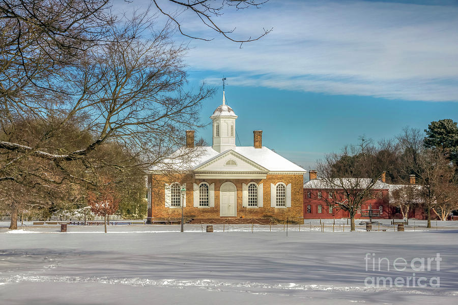 Courthouse in Colonial Williamsburg Photograph by Karen Jorstad