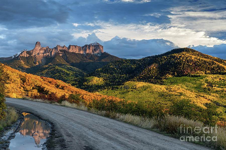 Courthouse Mountain and Chimney Rock Fall Colors Photograph by Tibor Vari
