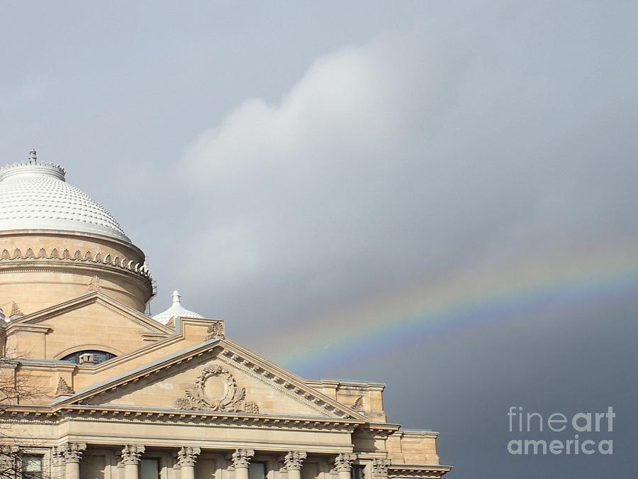 Courthouse Rainbow Photograph by Christina Verdgeline