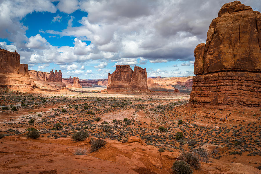 Courthouse Towers at Arches National Park Photograph by James Udall