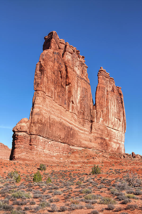 Courthouse Towers at Arches National Park Photograph by John M Bailey