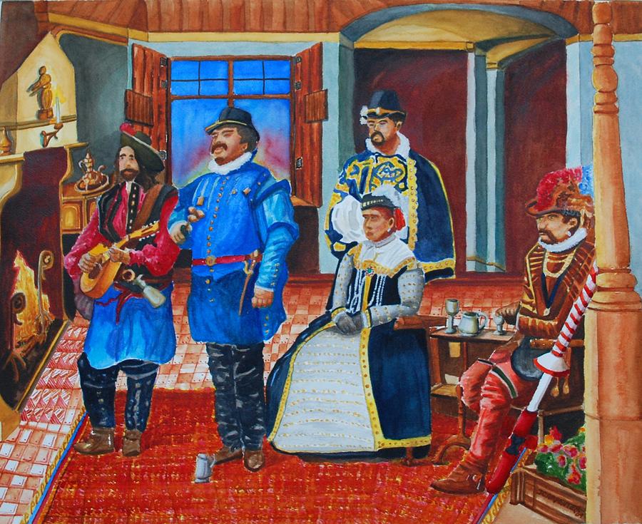 Courtly Song Painting by Gerald Carpenter