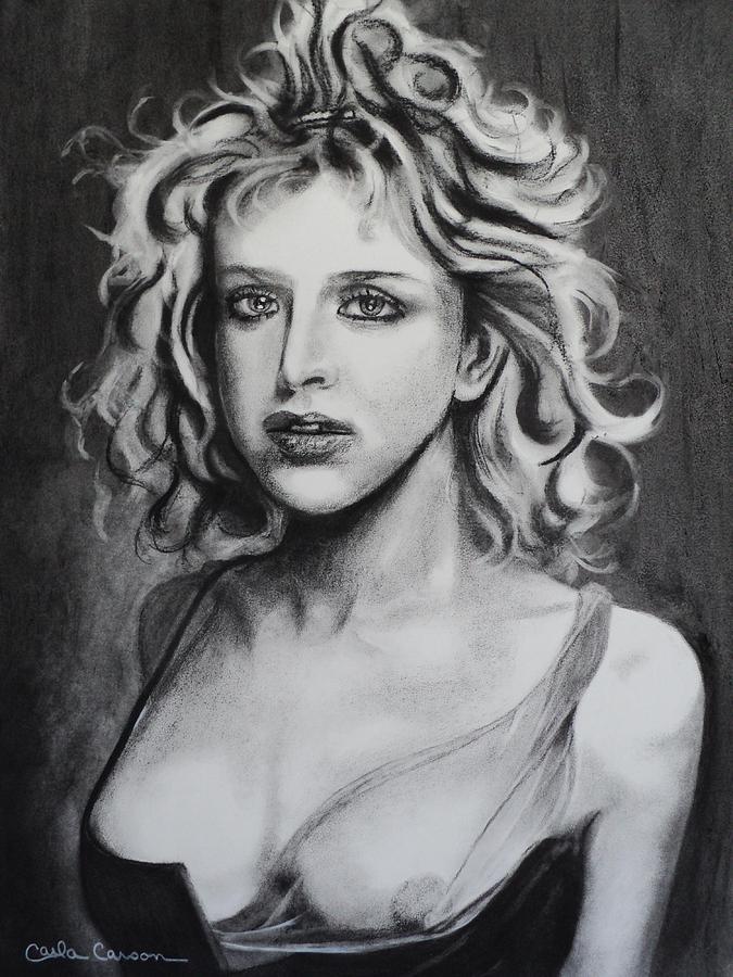 Musician Drawing - Courtney Love of Hole by Carla Carson