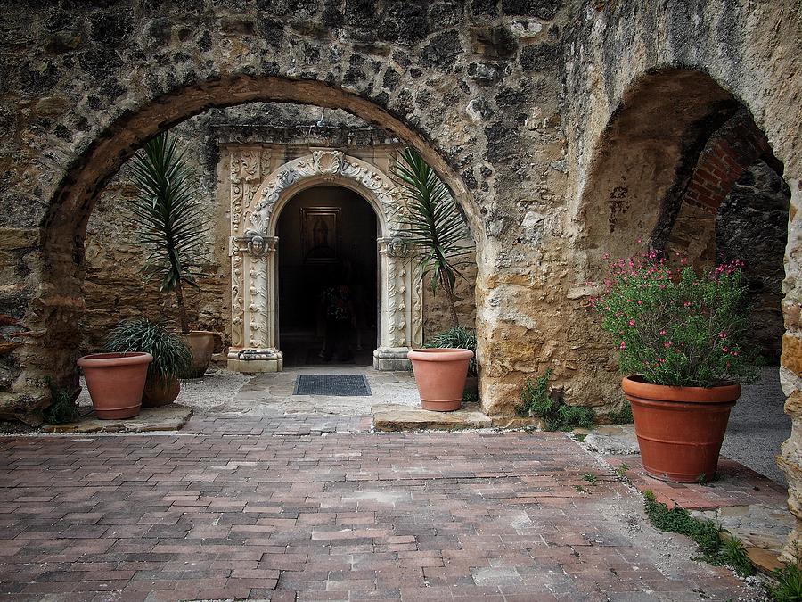 Courtyard Arches and Entrance Photograph by Buck Buchanan