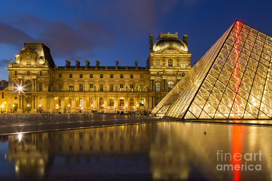 Courtyard Musee du Louvre - Paris Photograph by Brian Jannsen