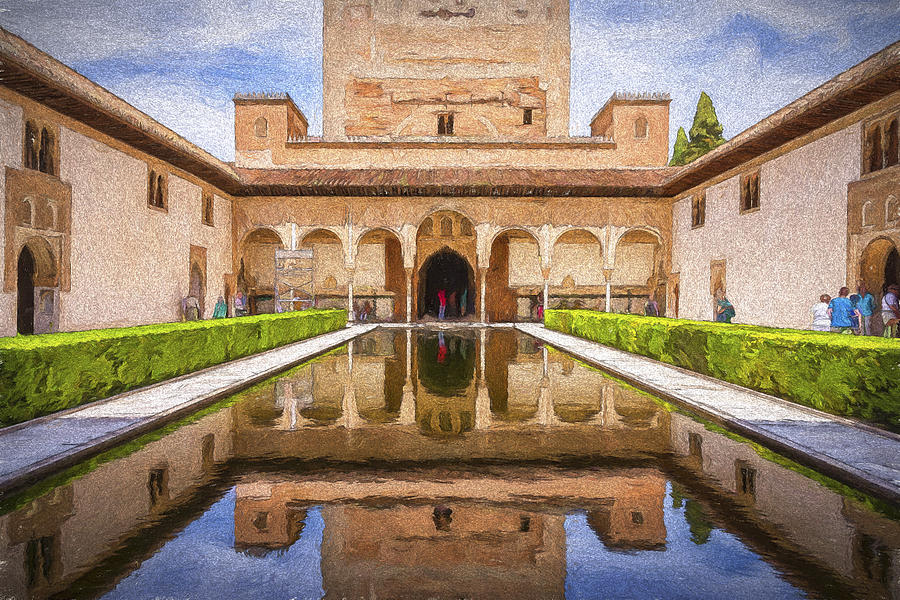 Alhambra Photograph - Courtyard of the Myrtles by Joan Carroll