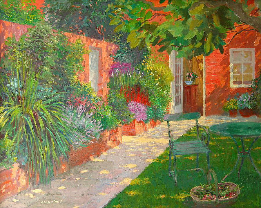 Summer Painting - Courtyard  by William Ireland