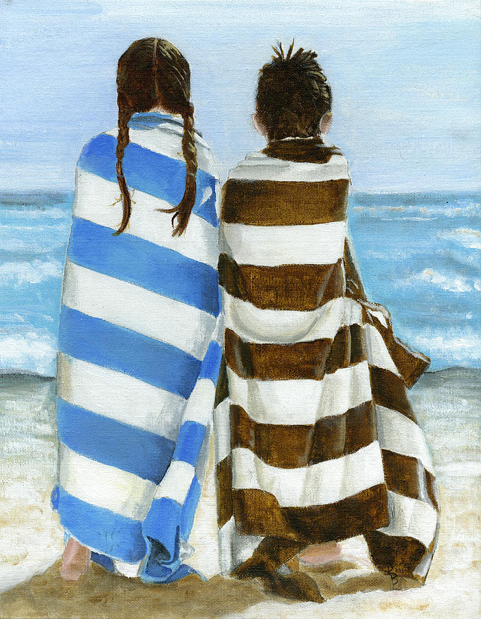 Summer Painting - Cousins by Debbie Brown