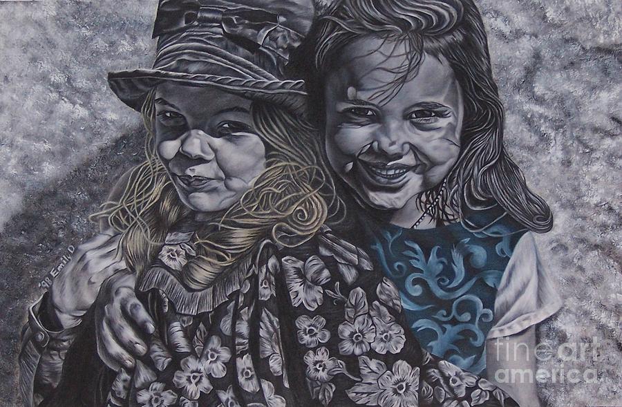Portrait Painting - Cousins by Emily Young