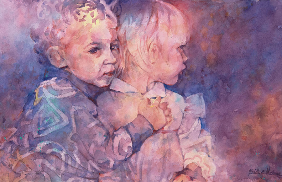 Cousins Painting by Heidi E Nelson