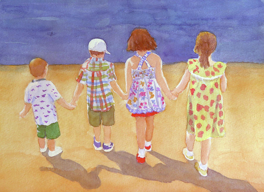 Cousins I Painting by Judy Mercer