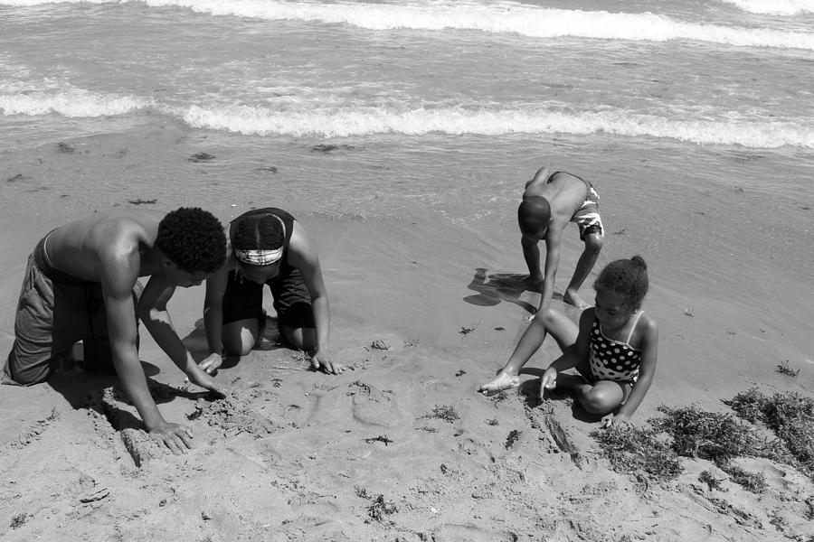 Cousins on the Sand Photograph by Audrey Robillard