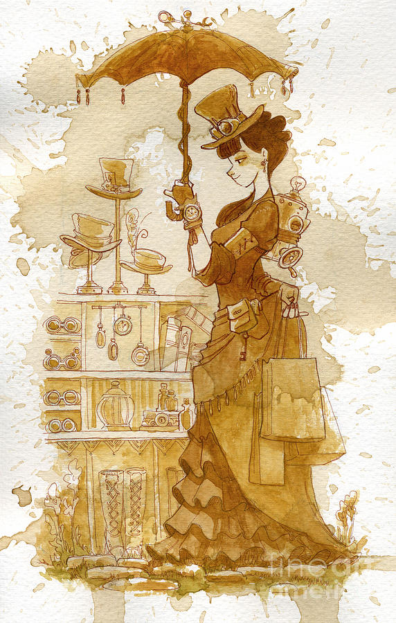Steampunk Painting - Couture by Brian Kesinger
