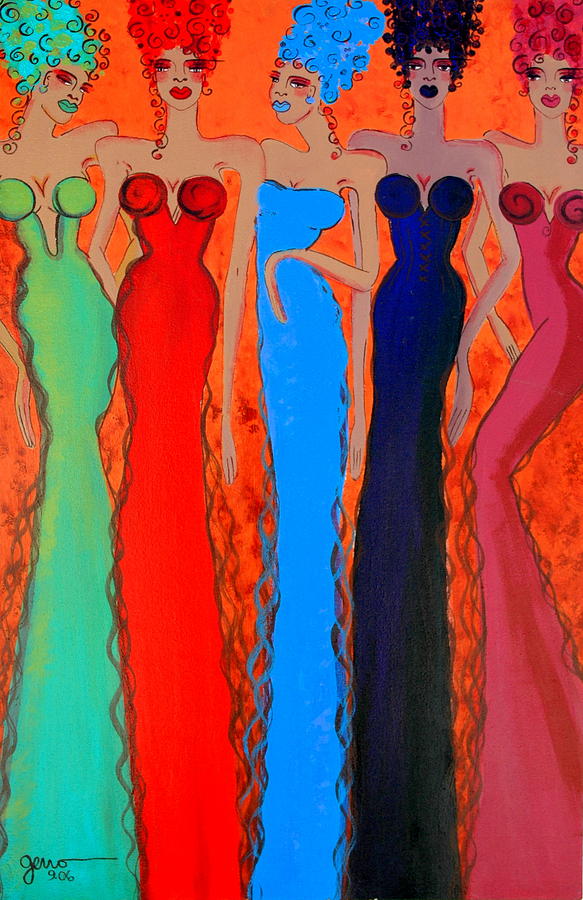 Women Painting - Couture Colours by Helen Gerro